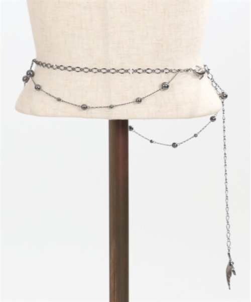 axes femme POETIQUE（アクシーズファムポエティック）の「ダークマリンチェーンベルト（ベルト・レディース・ブラック/クリア・FREE）」の3枚目の写真