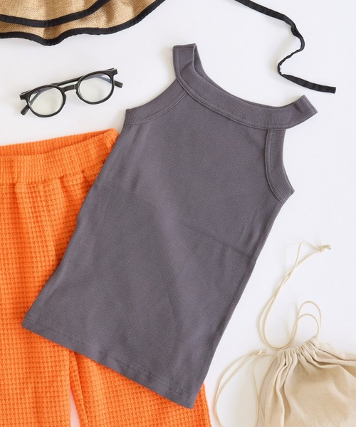 CIAOPANIC TYPY（チャオパニックティピー）の「【KIDS】【WEB限定】アメスリリブタンクトップ（タンクトップ・キッズ・チャコールグレー/モカ/ブルー/イエロー/ピンク・XX-LARGE/LARGE/SMALL）」の2枚目の写真