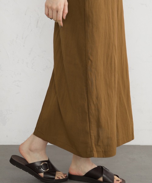 FOUND GOOD（ファウンドグッド）の「Iラインキャミワンピ（ワンピース・レディース・グリーン系5/ブラウン系5/ブラック/アイボリー・S/M/L）」の12枚目の写真