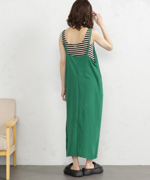 FOUND GOOD（ファウンドグッド）の「Iラインキャミワンピ（ワンピース・レディース・グリーン系5/ブラウン系5/ブラック/アイボリー・S/M/L）」の19枚目の写真