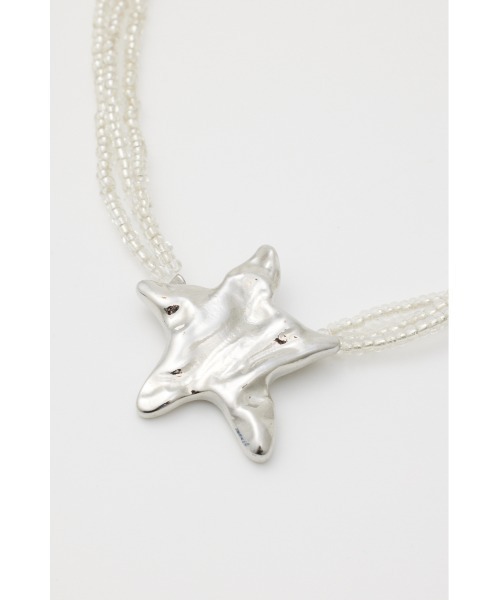 SLY（スライ）の「STAR BEADS CHOKER スター ビーズ チョーカー（チョーカー・レディース・シルバー・FREE）」の2枚目の写真