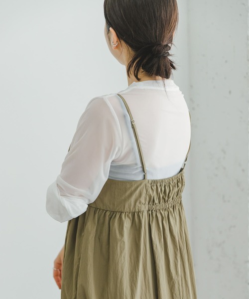 ITEMS URBANRESEARCH(アイテムズ アーバンリサーチ)の「チュールシアーロングTシャツ(Tシャツ/カットソー・レディース・ブラック/ライトブルー/ホワイト・FREE)」の17枚目の写真