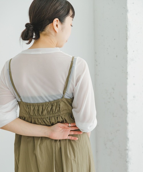 ITEMS URBANRESEARCH(アイテムズ アーバンリサーチ)の「チュールシアーロングTシャツ(Tシャツ/カットソー・レディース・ブラック/ライトブルー/ホワイト・FREE)」の18枚目の写真