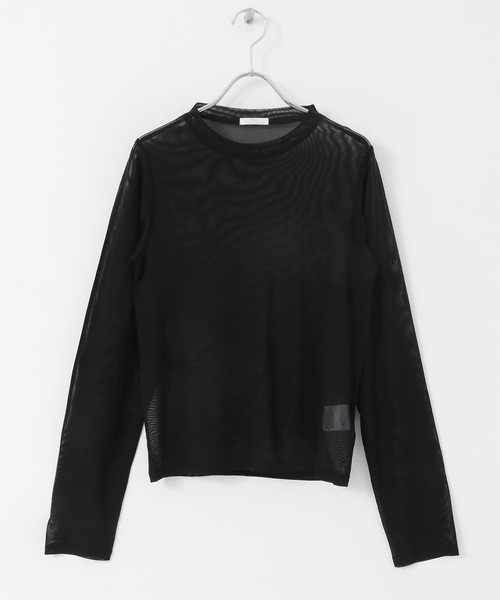 ITEMS URBANRESEARCH(アイテムズ アーバンリサーチ)の「チュールシアーロングTシャツ(Tシャツ/カットソー・レディース・ブラック/ライトブルー/ホワイト・FREE)」の10枚目の写真