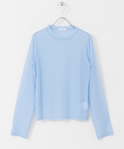 ITEMS URBANRESEARCH(アイテムズ アーバンリサーチ)の「チュールシアーロングTシャツ(Tシャツ/カットソー・レディース・ブラック/ライトブルー/ホワイト・FREE)」の11枚目の写真