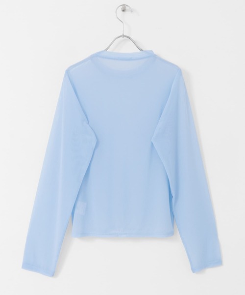 ITEMS URBANRESEARCH(アイテムズ アーバンリサーチ)の「チュールシアーロングTシャツ(Tシャツ/カットソー・レディース・ブラック/ライトブルー/ホワイト・FREE)」の12枚目の写真