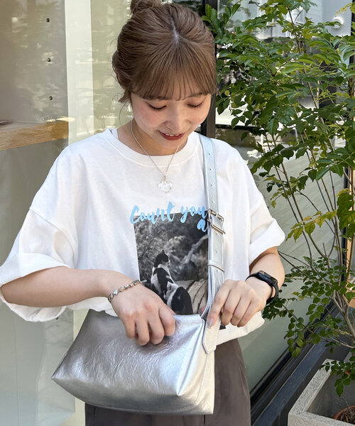 DISCOAT(ディスコート)の「【WEB限定】レタリングフォトTシャツ《ユニセックス》(Tシャツ/カットソー・レディース・サックスブルー/ピンク・FREE)」の22枚目の写真