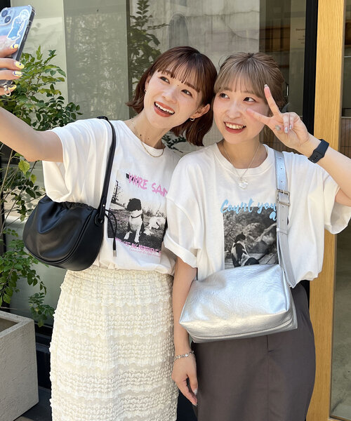 DISCOAT(ディスコート)の「【WEB限定】レタリングフォトTシャツ《ユニセックス》(Tシャツ/カットソー・レディース・サックスブルー/ピンク・FREE)」の20枚目の写真