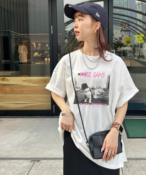 DISCOAT(ディスコート)の「【WEB限定】レタリングフォトTシャツ《ユニセックス》(Tシャツ/カットソー・レディース・サックスブルー/ピンク・FREE)」の15枚目の写真
