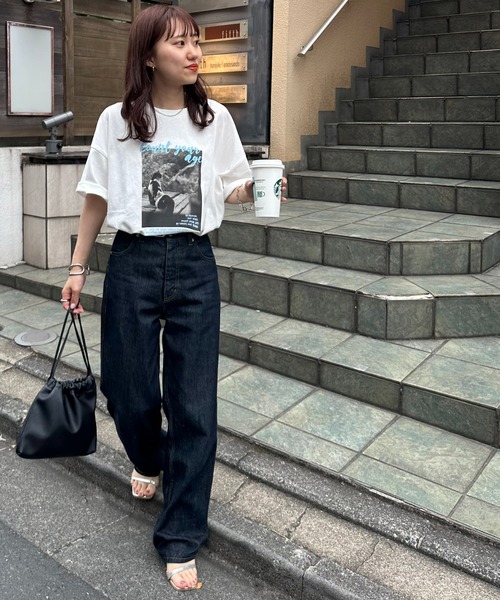 DISCOAT(ディスコート)の「【WEB限定】レタリングフォトTシャツ《ユニセックス》(Tシャツ/カットソー・レディース・サックスブルー/ピンク・FREE)」の7枚目の写真