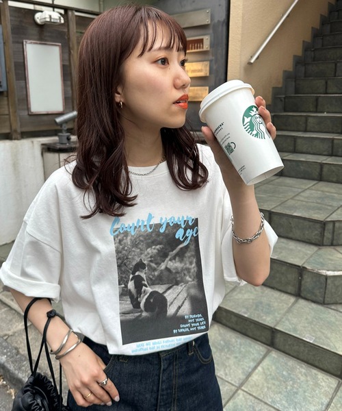 WEB限定】レタリングフォトTシャツ（Tシャツ/カットソー