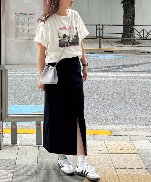DISCOAT(ディスコート)の「【WEB限定】レタリングフォトTシャツ《ユニセックス》(Tシャツ/カットソー・レディース・サックスブルー/ピンク・FREE)」の13枚目の写真