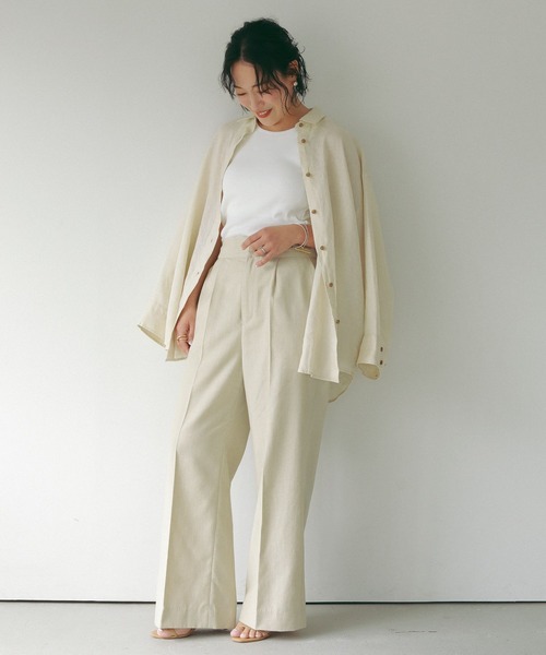 A part by（アパートバイ）の「センタープレスワイドパンツ