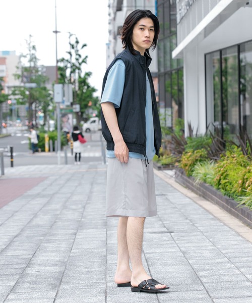 SENSE OF PLACE by URBAN RESEARCH(センスオブプレイスバイアーバンリサーチ)の「『イージーケア/セットアップ対応』リネンライクタックショートパンツ(その他パンツ・メンズ・チャコールグレー/ライトベージュ・MEDIUM/LARGE)」の22枚目の写真