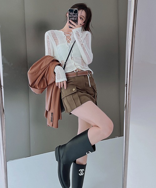 トップス AMERI TOP gnt-Mt TOPS