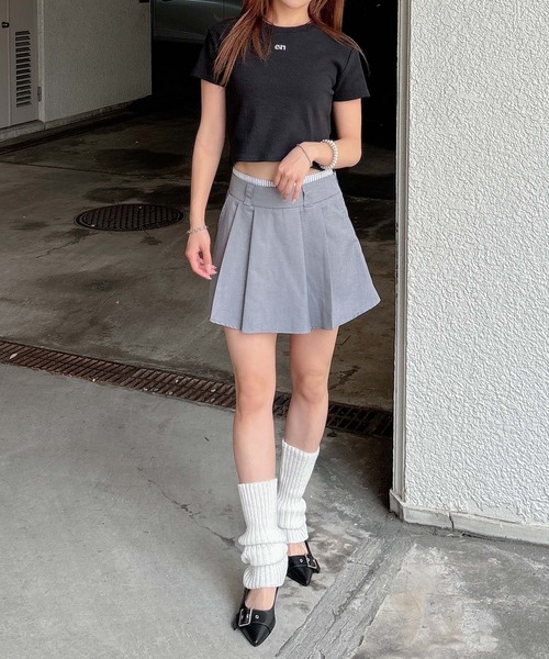 ENVYM（アンビー）の「ベルトポイントミュール（パンプス・レディース・ブラック/ホワイト・22.5cm/23.5cm/24.5cm）」の8枚目の写真