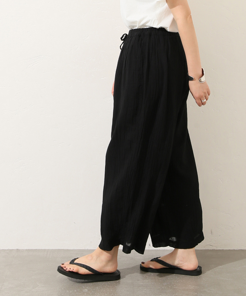JOURNAL STANDARD LUXE(ジャーナルスタンダード ラックス)の「【ARMEN 】GAUZE GATHERED EASY PANTS(その他パンツ・レディース・ブラック/ライトグレー/パープル・1)」の6枚目の写真