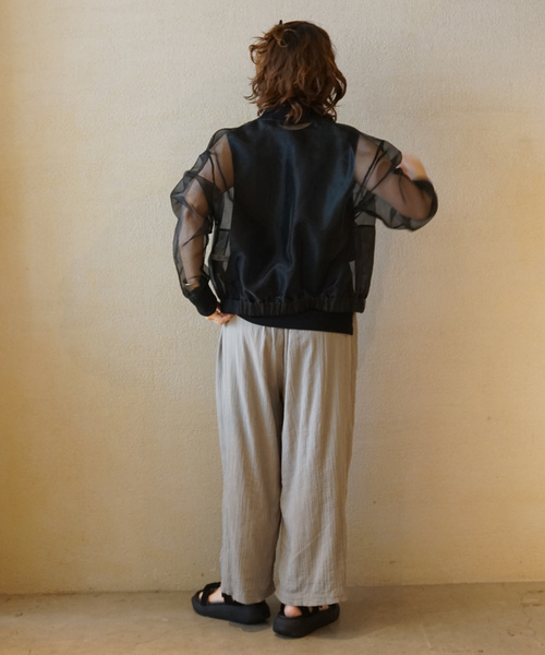JOURNAL STANDARD LUXE(ジャーナルスタンダード ラックス)の「【ARMEN 】GAUZE GATHERED EASY PANTS(その他パンツ・レディース・ブラック/ライトグレー/パープル・1)」の10枚目の写真