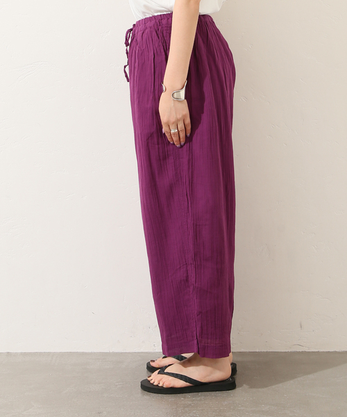 JOURNAL STANDARD LUXE(ジャーナルスタンダード ラックス)の「【ARMEN 】GAUZE GATHERED EASY PANTS(その他パンツ・レディース・ブラック/ライトグレー/パープル・1)」の14枚目の写真