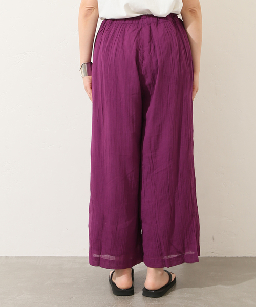 JOURNAL STANDARD LUXE(ジャーナルスタンダード ラックス)の「【ARMEN 】GAUZE GATHERED EASY PANTS(その他パンツ・レディース・ブラック/ライトグレー/パープル・1)」の15枚目の写真