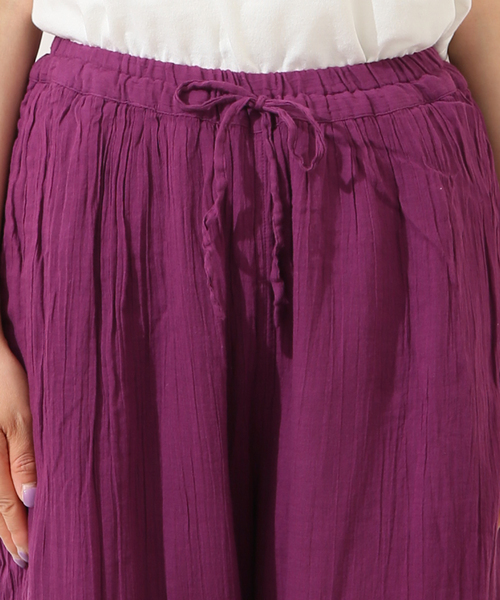 JOURNAL STANDARD LUXE(ジャーナルスタンダード ラックス)の「【ARMEN 】GAUZE GATHERED EASY PANTS(その他パンツ・レディース・ブラック/ライトグレー/パープル・1)」の16枚目の写真