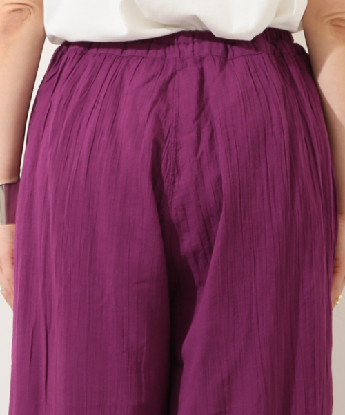JOURNAL STANDARD LUXE(ジャーナルスタンダード ラックス)の「【ARMEN 】GAUZE GATHERED EASY PANTS(その他パンツ・レディース・ブラック/ライトグレー/パープル・1)」の17枚目の写真