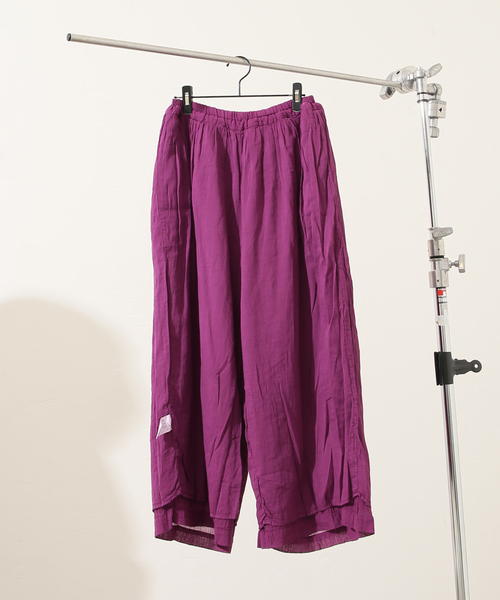 JOURNAL STANDARD LUXE(ジャーナルスタンダード ラックス)の「【ARMEN 】GAUZE GATHERED EASY PANTS(その他パンツ・レディース・ブラック/ライトグレー/パープル・1)」の20枚目の写真