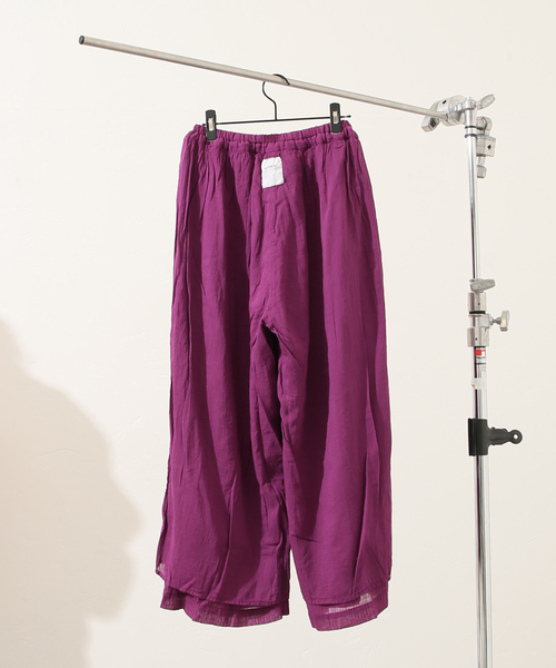 JOURNAL STANDARD LUXE(ジャーナルスタンダード ラックス)の「【ARMEN 】GAUZE GATHERED EASY PANTS(その他パンツ・レディース・ブラック/ライトグレー/パープル・1)」の21枚目の写真