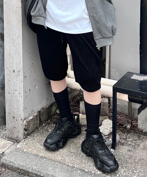 Figments（フィグメンツ）の「テリーハーフパンツ（その他パンツ・レディース・ピンク/ブラック・FREE）」の2枚目の写真