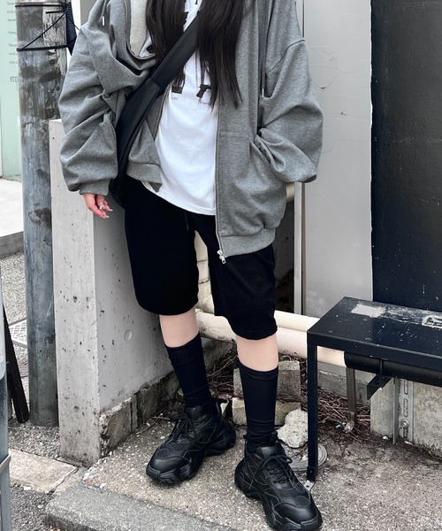 Figments（フィグメンツ）の「テリーハーフパンツ（その他パンツ・レディース・ピンク/ブラック・FREE）」の4枚目の写真