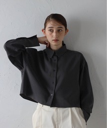 MINERTE | 【MINERTE】cropped stripe shirt / クロップドストライプシャツ(シャツ/ブラウス)