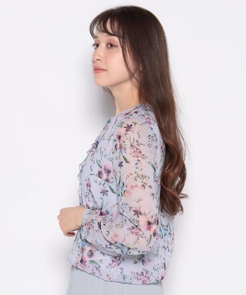 Leilian（レリアン）の「花柄ブラウス（シャツ/ブラウス・レディース・ライラック/ライム・11/7/13/9）」の3枚目の写真
