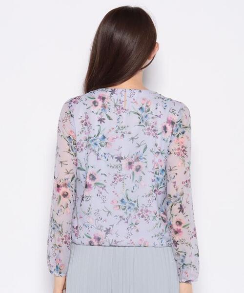 Leilian（レリアン）の「花柄ブラウス（シャツ/ブラウス・レディース・ライラック/ライム・11/7/13/9）」の4枚目の写真