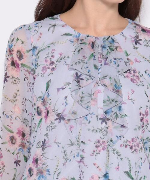 Leilian（レリアン）の「花柄ブラウス（シャツ/ブラウス・レディース・ライラック/ライム・11/7/13/9）」の5枚目の写真