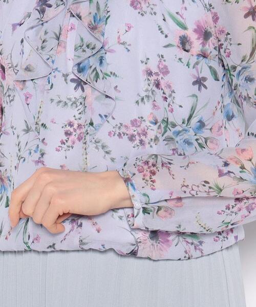 Leilian（レリアン）の「花柄ブラウス（シャツ/ブラウス・レディース・ライラック/ライム・11/7/13/9）」の7枚目の写真