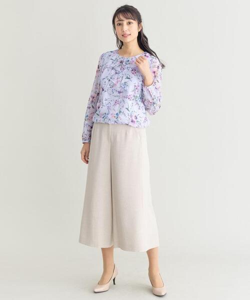 Leilian（レリアン）の「花柄ブラウス（シャツ/ブラウス・レディース・ライラック/ライム・11/7/13/9）」の10枚目の写真