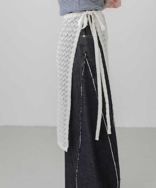 SMELLY（スメリー）の「レイヤードラップスカート（スカート・レディース・ブラック/アイボリー・-）」の9枚目の写真