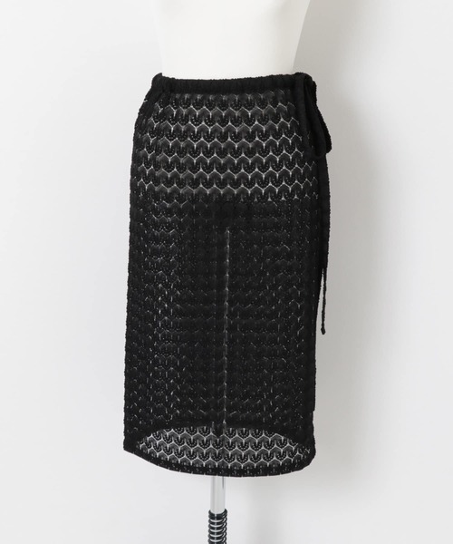 SMELLY（スメリー）の「レイヤードラップスカート（スカート・レディース・ブラック/アイボリー・-）」の12枚目の写真