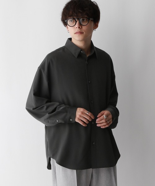 RAGEBLUE（レイジブルー）の「【LUXURY+EASY】DRAPE CLEAN SHIRTS / ラグイージーオーバーサイズクリーンシャツ（シャツ/ブラウス・メンズ・ホワイト/グリーン/グレー/ブラック・SMALL/MEDIUM/LARGE）」の22枚目の写真