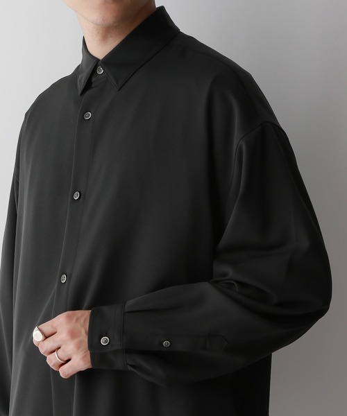 RAGEBLUE（レイジブルー）の「【LUXURY+EASY】DRAPE CLEAN SHIRTS / ラグイージーオーバーサイズクリーンシャツ（シャツ/ブラウス・メンズ・ホワイト/グリーン/グレー/ブラック・SMALL/MEDIUM/LARGE）」の6枚目の写真