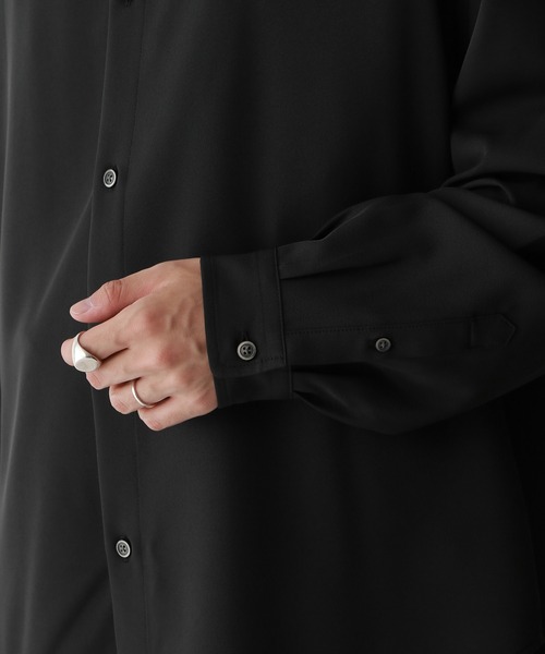 RAGEBLUE（レイジブルー）の「【LUXURY+EASY】DRAPE CLEAN SHIRTS / ラグイージーオーバーサイズクリーンシャツ（シャツ/ブラウス・メンズ・ホワイト/グリーン/グレー/ブラック・SMALL/MEDIUM/LARGE）」の5枚目の写真