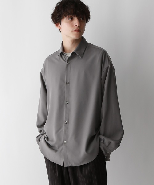 RAGEBLUE（レイジブルー）の「【LUXURY+EASY】DRAPE CLEAN SHIRTS / ラグイージーオーバーサイズクリーンシャツ（シャツ/ブラウス・メンズ・ホワイト/グリーン/グレー/ブラック・SMALL/MEDIUM/LARGE）」の17枚目の写真