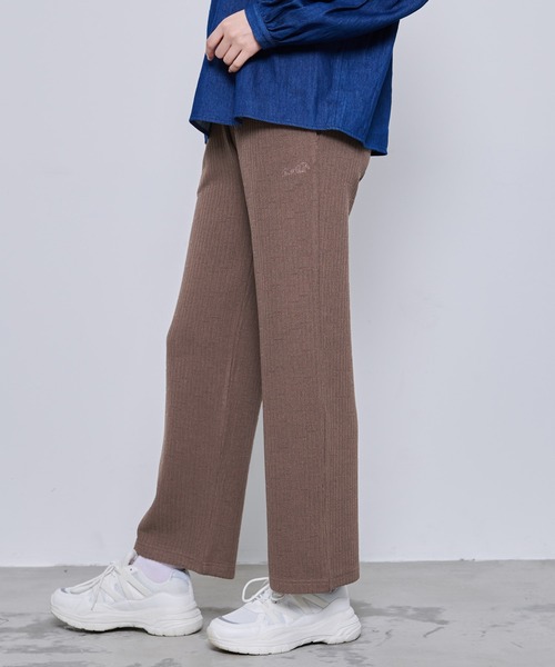 Arnold Palmer（アーノルドパーマー）の「カットジャガード リラックス ストレートパンツ（その他パンツ・レディース・ブラウン/ブラック・S/M/L）」の6枚目の写真