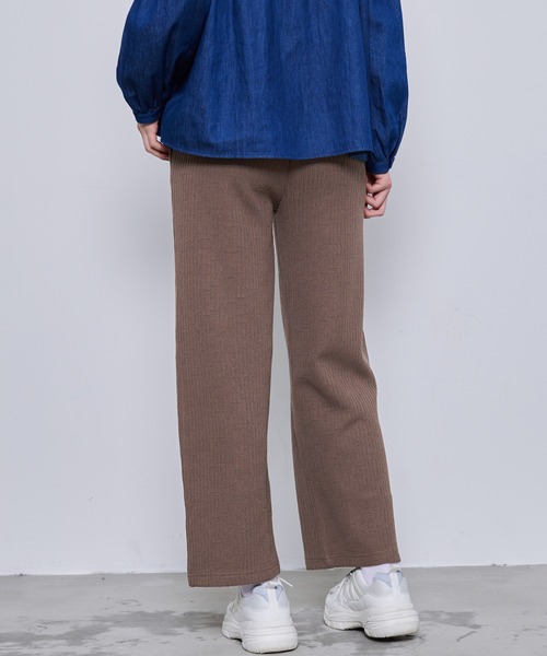 Arnold Palmer（アーノルドパーマー）の「カットジャガード リラックス ストレートパンツ（その他パンツ・レディース・ブラウン/ブラック・S/M/L）」の7枚目の写真