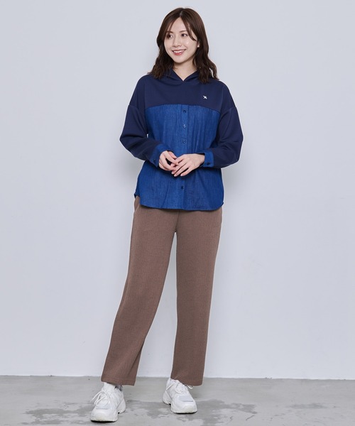 Arnold Palmer（アーノルドパーマー）の「カットジャガード リラックス ストレートパンツ（その他パンツ・レディース・ブラウン/ブラック・S/M/L）」の12枚目の写真