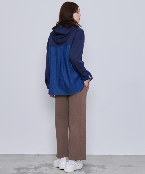 Arnold Palmer（アーノルドパーマー）の「カットジャガード リラックス ストレートパンツ（その他パンツ・レディース・ブラウン/ブラック・S/M/L）」の14枚目の写真