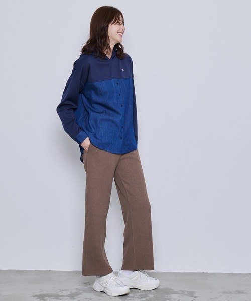 Arnold Palmer（アーノルドパーマー）の「カットジャガード リラックス ストレートパンツ（その他パンツ・レディース・ブラウン/ブラック・S/M/L）」の13枚目の写真