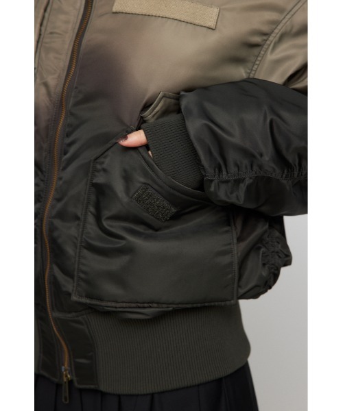 LAGUA GEM（ラグアジェム）の「GRADATION MA-1（MA-1・レディース・ブラウン/チャコールグレー・FREE）」の16枚目の写真