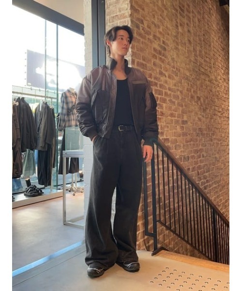 LAGUA GEM（ラグアジェム）の「GRADATION MA-1（MA-1・レディース・ブラウン/チャコールグレー・FREE）」の21枚目の写真