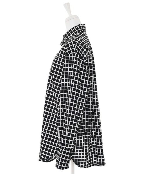 Narcissus（ナルシス）の「【Narcissus】チェックモードシャツ（シャツ/ブラウス・レディース・ブラック/ホワイト・FREE）」の10枚目の写真